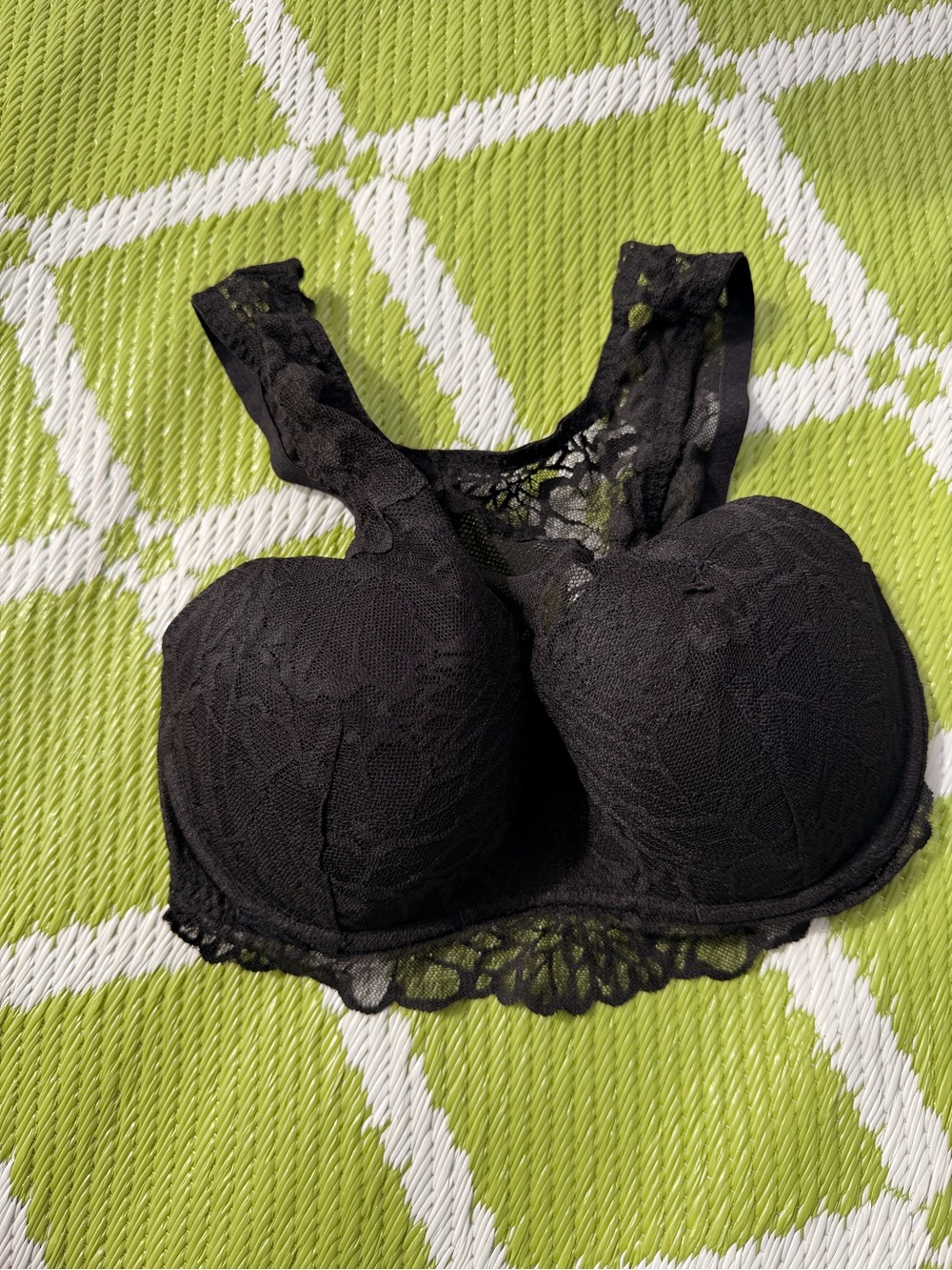 PINK Victoria's Secret Black Lace Racerback Bra